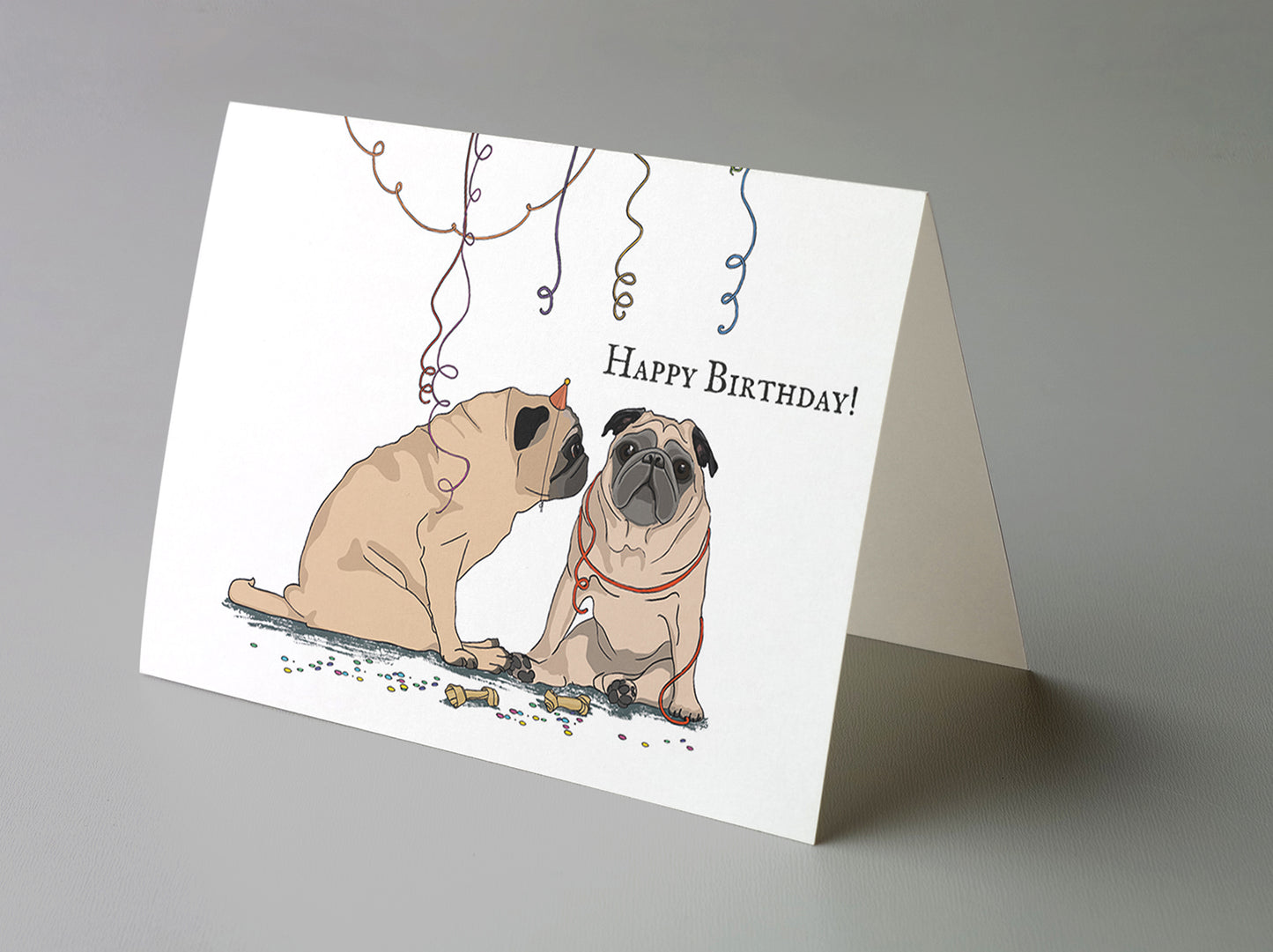 Pug birthday card "Happy Birthday!"