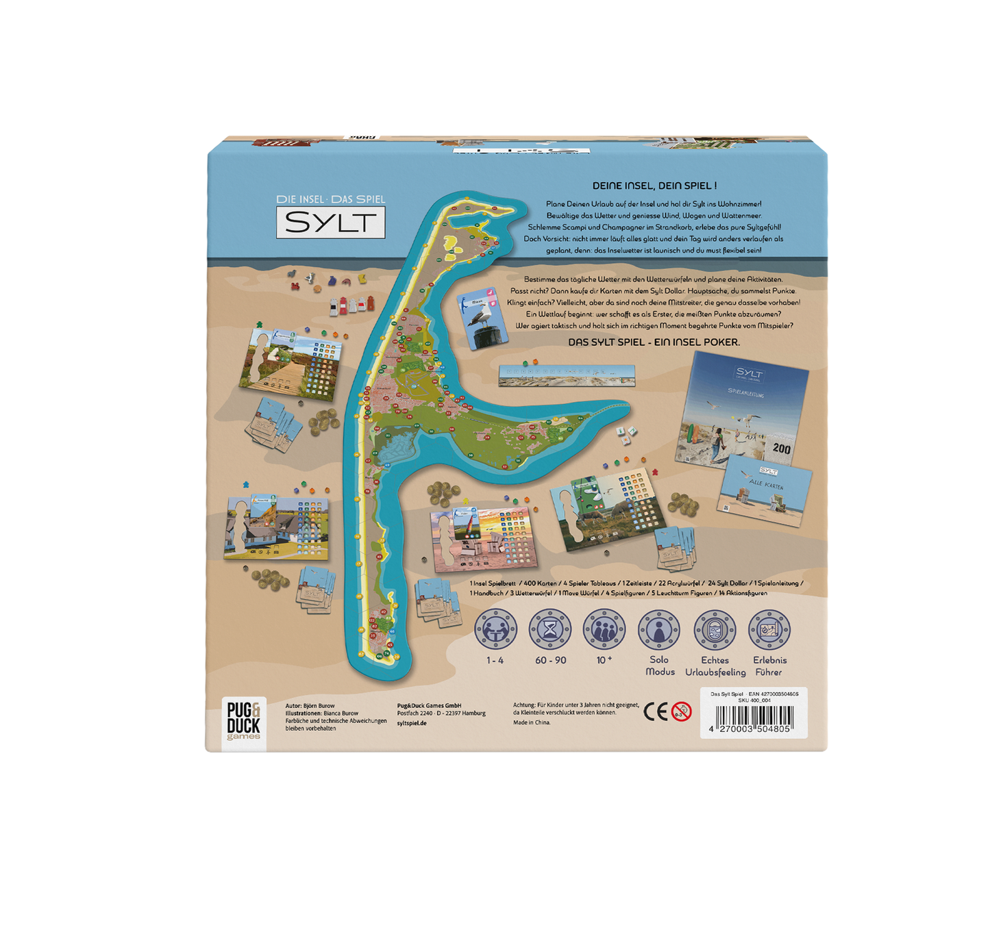Sylt Spiel Limited Edition mit kleinem Sylt Deko Goldbarren*