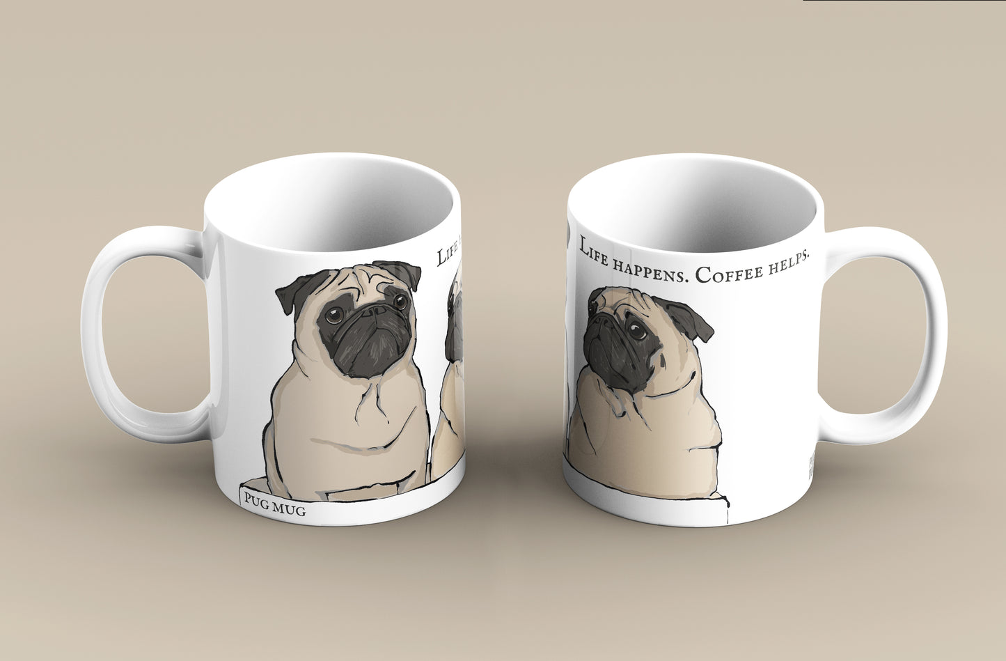 Mops Tasse Becher