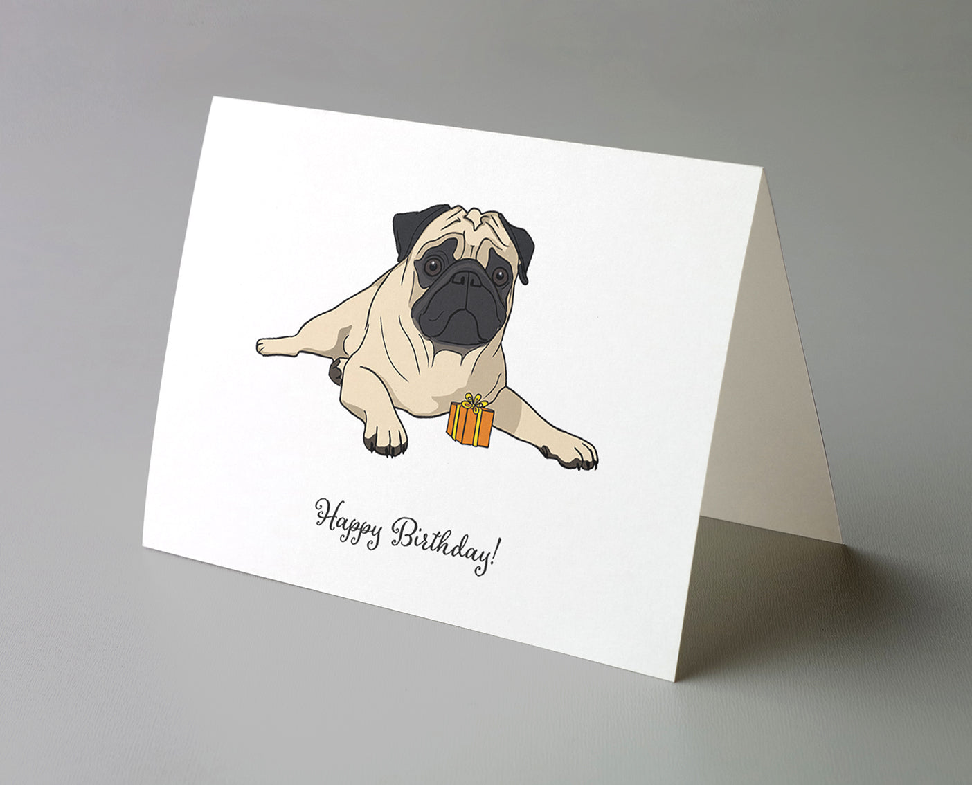 Pug birthday card "Happy Birthday!"