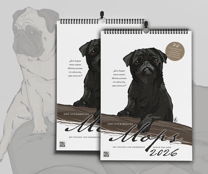 Der literarische Mops 2026 Doppelpack