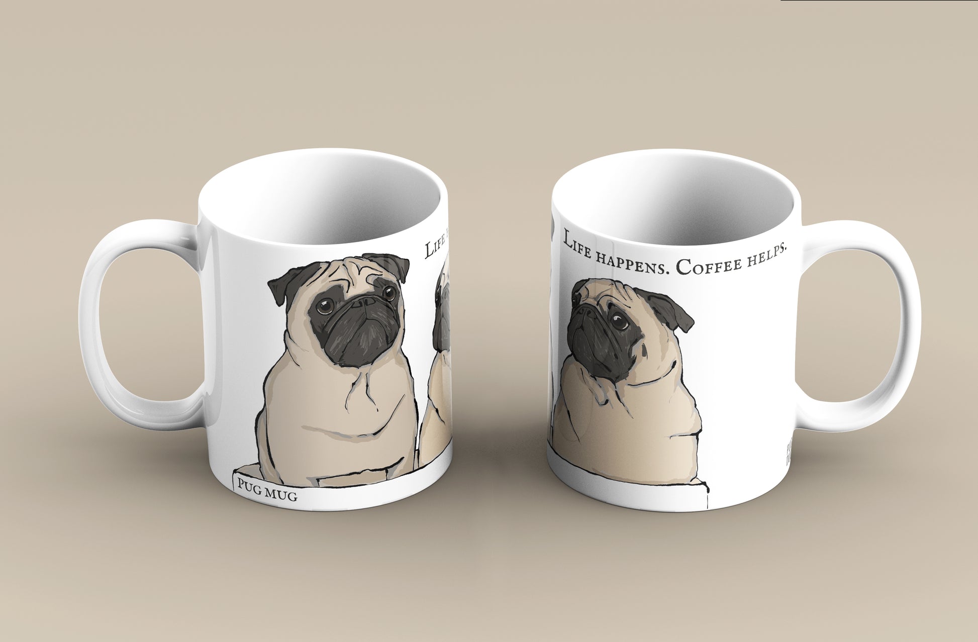 Mops Tasse Becher